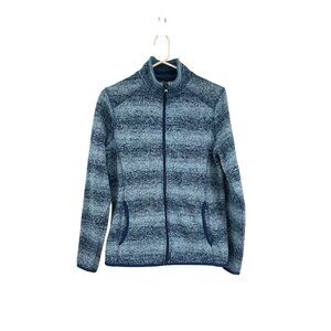 Eddie Bauer Women’s Jacket L Blue Full Zip Outdoor Hiking Cabincore